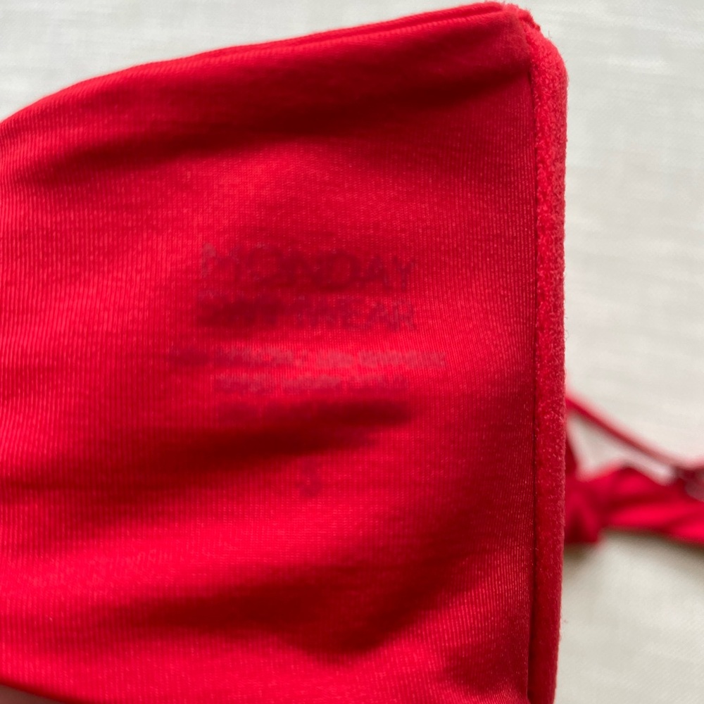 Monday Swimwear Red Bikini Top - Picture 2 of 2
